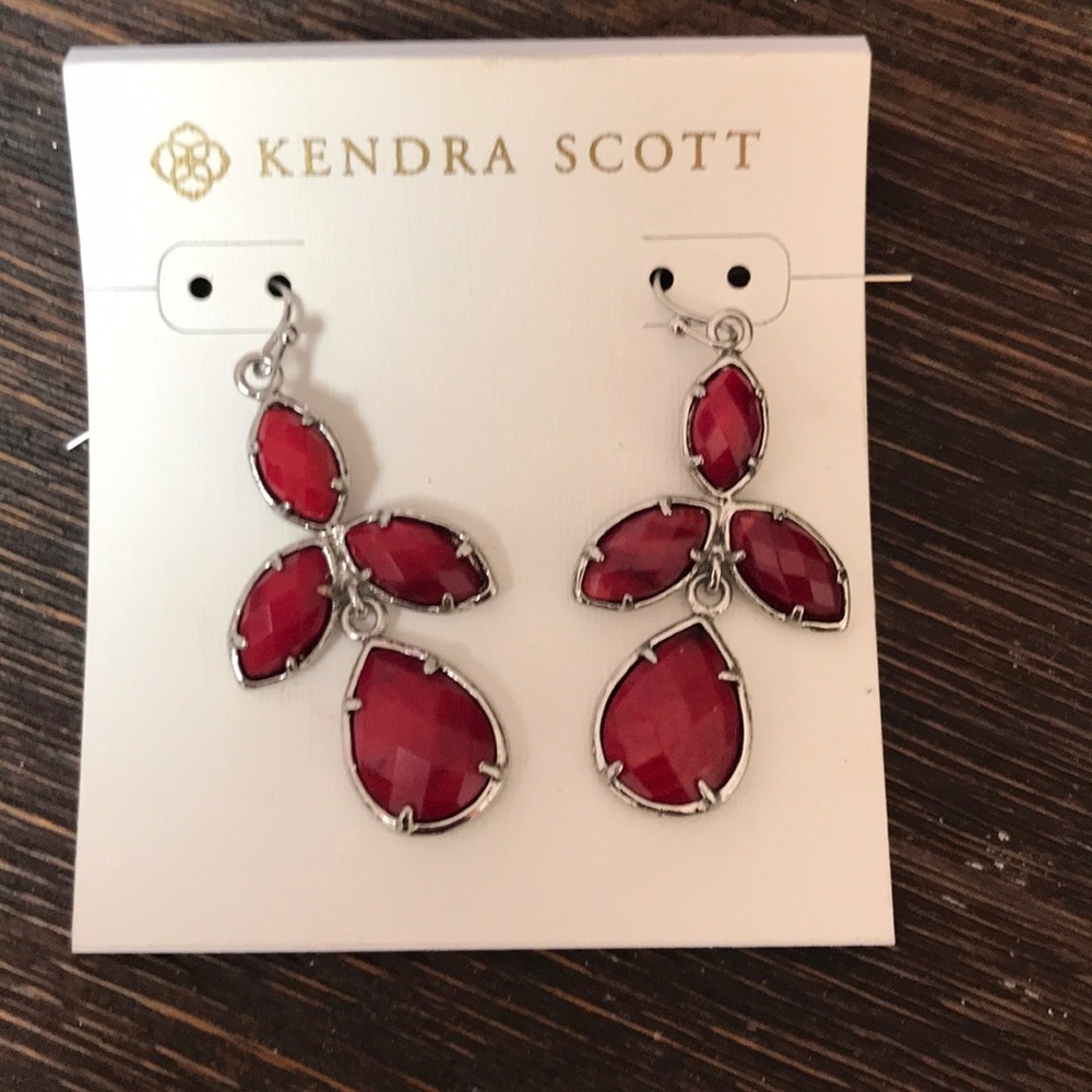 Kendra Scott red dangle earrings